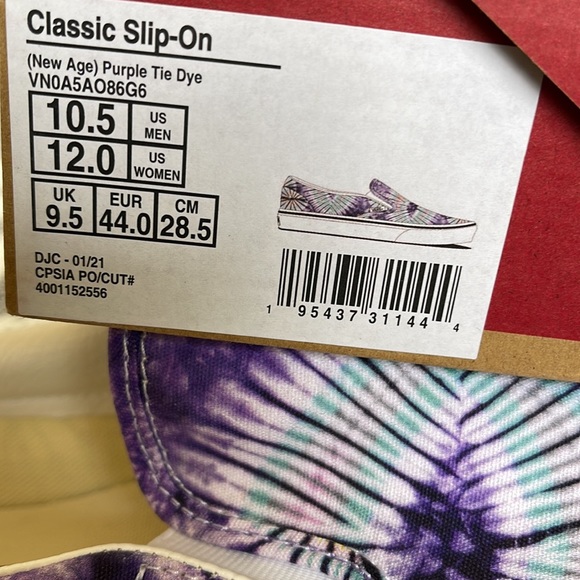 Vans Classic Slip-On New Age Purple Tie Dye MENS - Picture 16 of 16